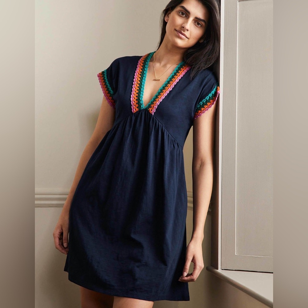 Boden - Crochet Trim Jersey Dress
